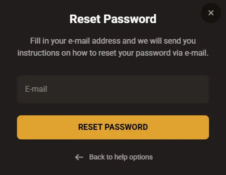 Opties voor wachtwoordherstel bij Slotlair Casino